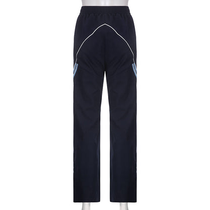 Damen-Trainingshose, sportliches atmungsaktives Material-6