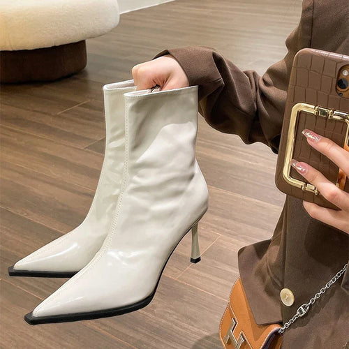 Damen Ankelstiefel Chelsea Stil PU Material-1
