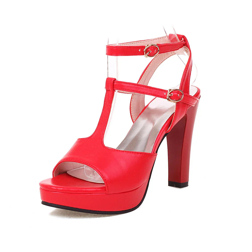 Variantenbild für Damen-Gladiator-Sandalen in Monochrom aus PU-Material-38