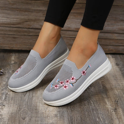 Damen-Slip-On-Schuhe, trendig, bedruckter Textil-1