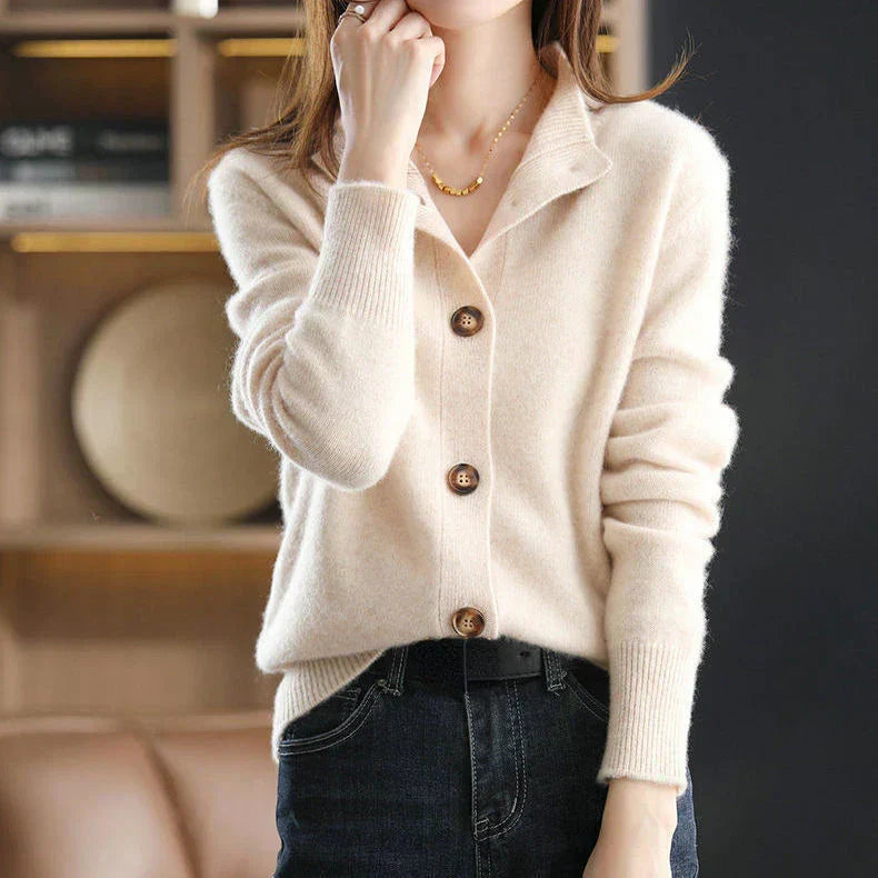 Variant image for Damen-Strickjacke, lang, zeitloses Design, hochwertiges Material-5