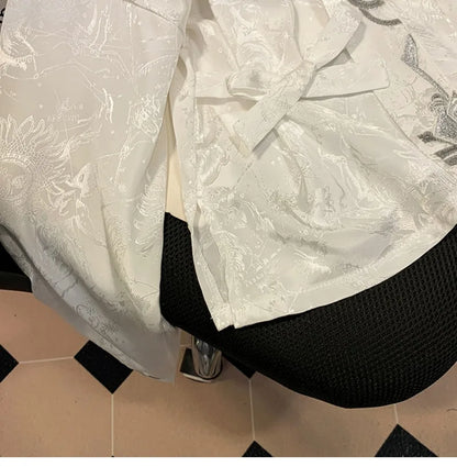 Bluse Damen Geblümt V-Ausschnitt Lange Ärmel Satin-6
