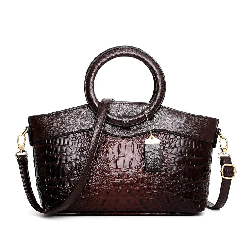 Variant image for Damen Handtasche Vintage Handgefertigt Krokodilleder Geräumig-4