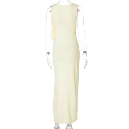 Schöne Damenkleider, Maxi, unkompliziert, Spandex, ärmellos, Rundhalsausschnitt 5