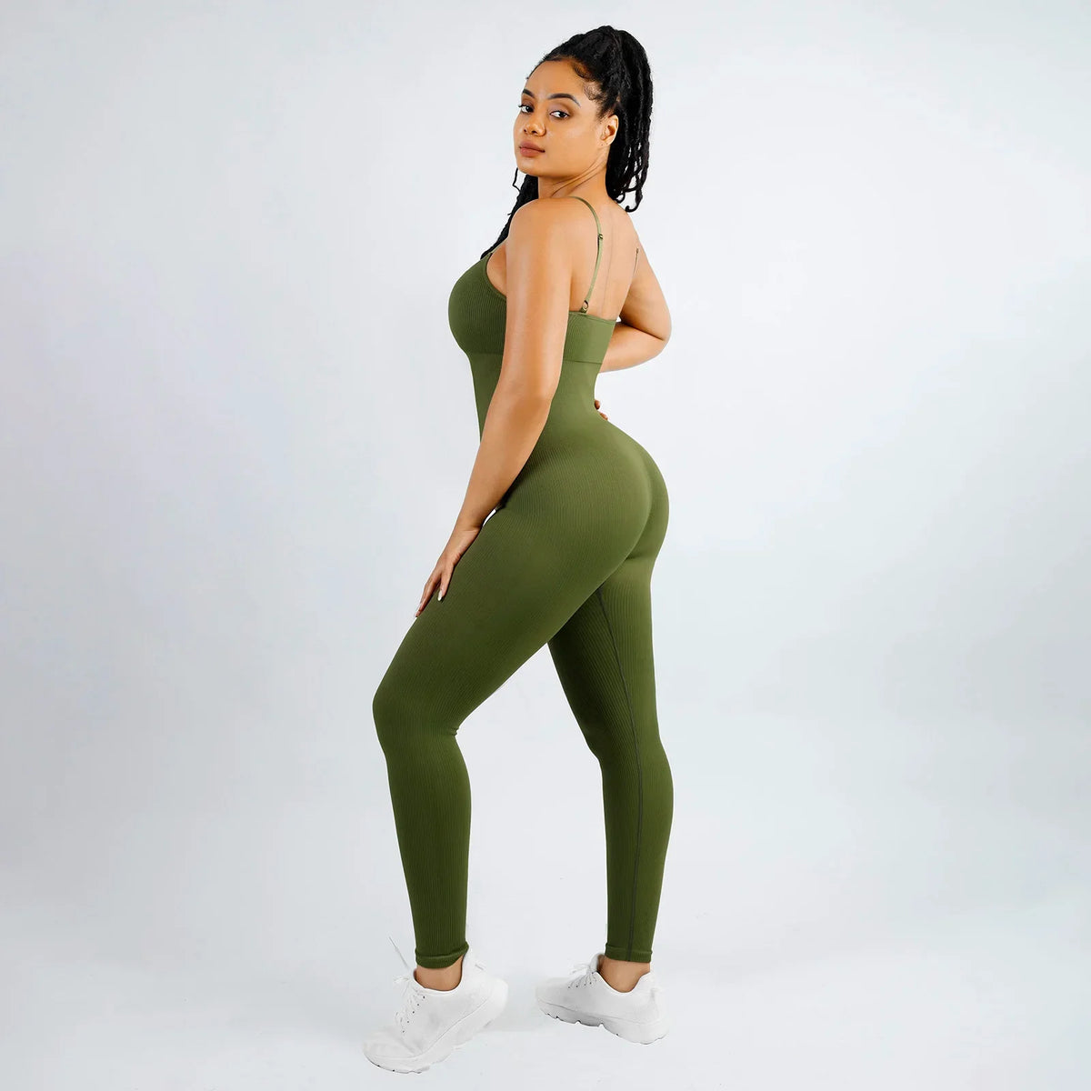 Damen-Jumpsuit Rauchig Nylon Elasthan-3
