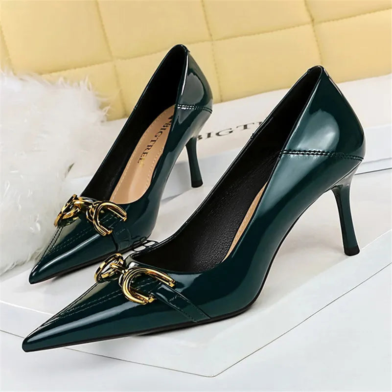 Variant image for Damen-Absatzschuhe, hoher Absatz, modernes Synthetikleder-64