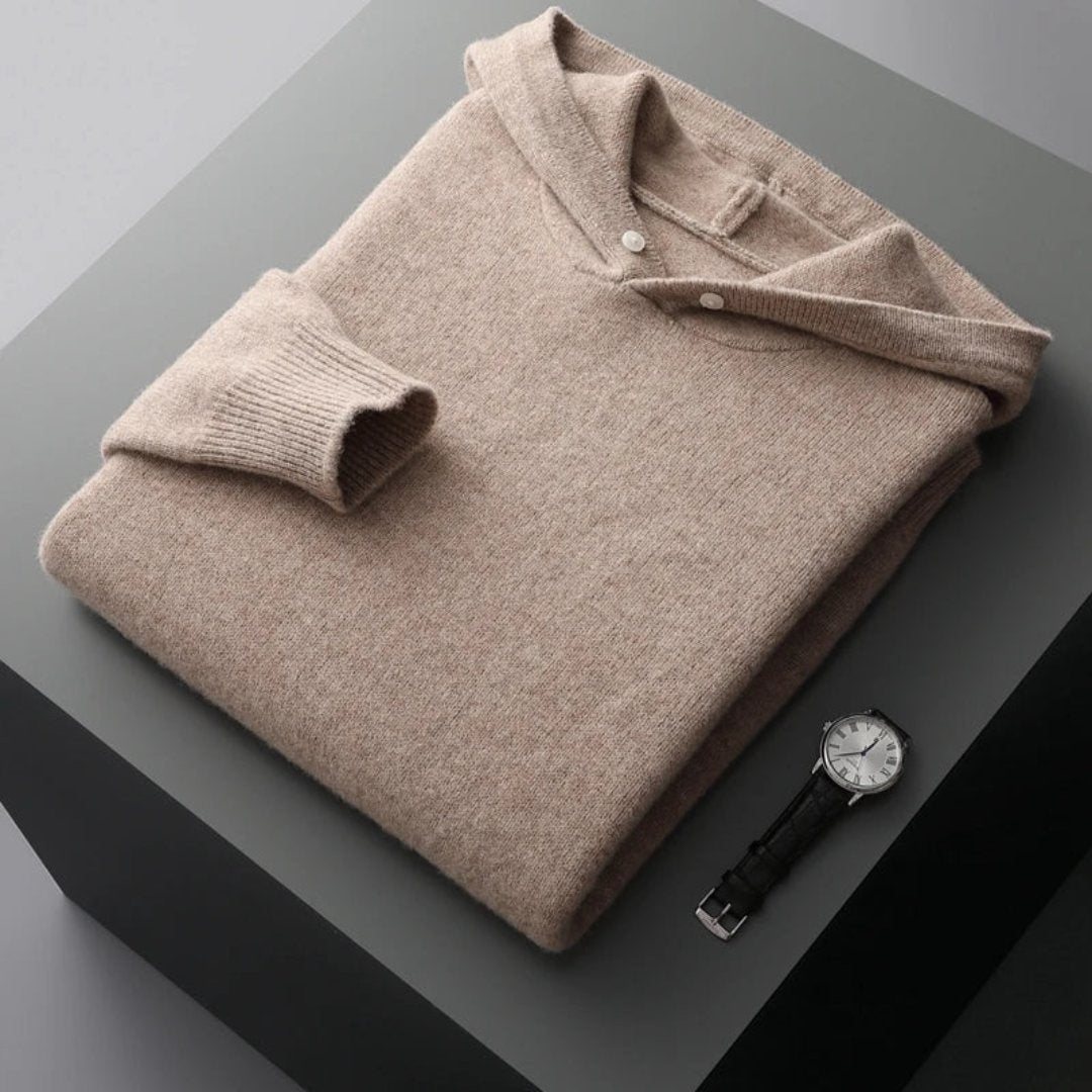 Herren-Hoodie, lange Kapuze, weiche Baumwolle-4