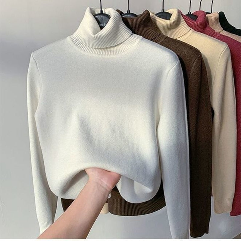 Variant image for Damen-Rollkragenpullover, langärmelige weiche Acrylmischung-10