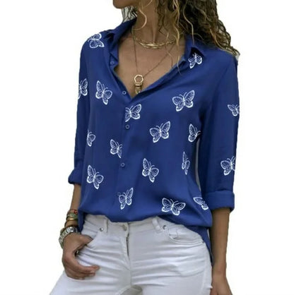 Damen Hemd Modern Baumwolle Elegant 4