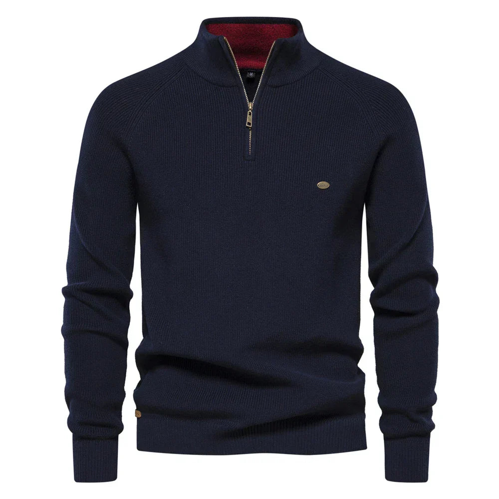Damen-Pullover, aktiver halber Reißverschluss, Baumwoll-Lycra 7
