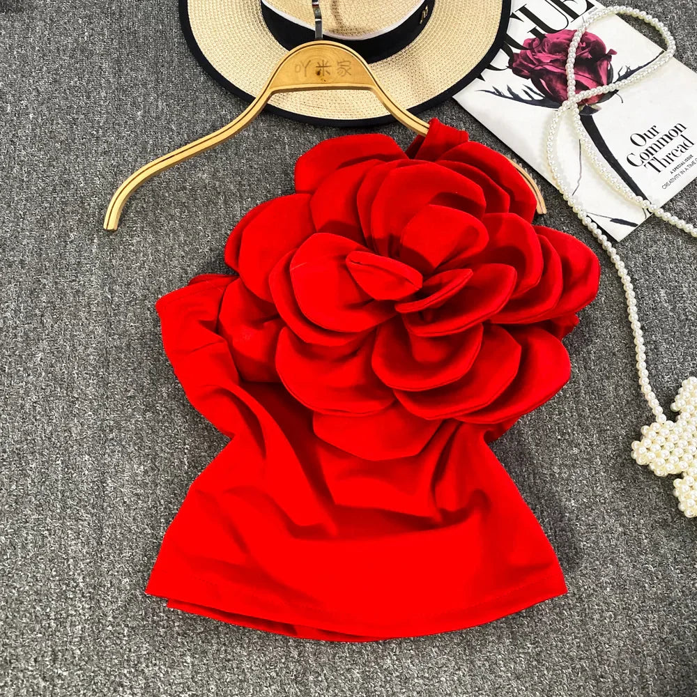 Geblümtes Party-Top für Damen aus Baumwolle und Polyester – Patchwork-Details für Alltag und Fest 11