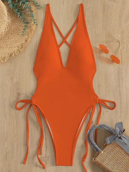 Badeanzug Damen Monokini Shaping Elasthan-6
