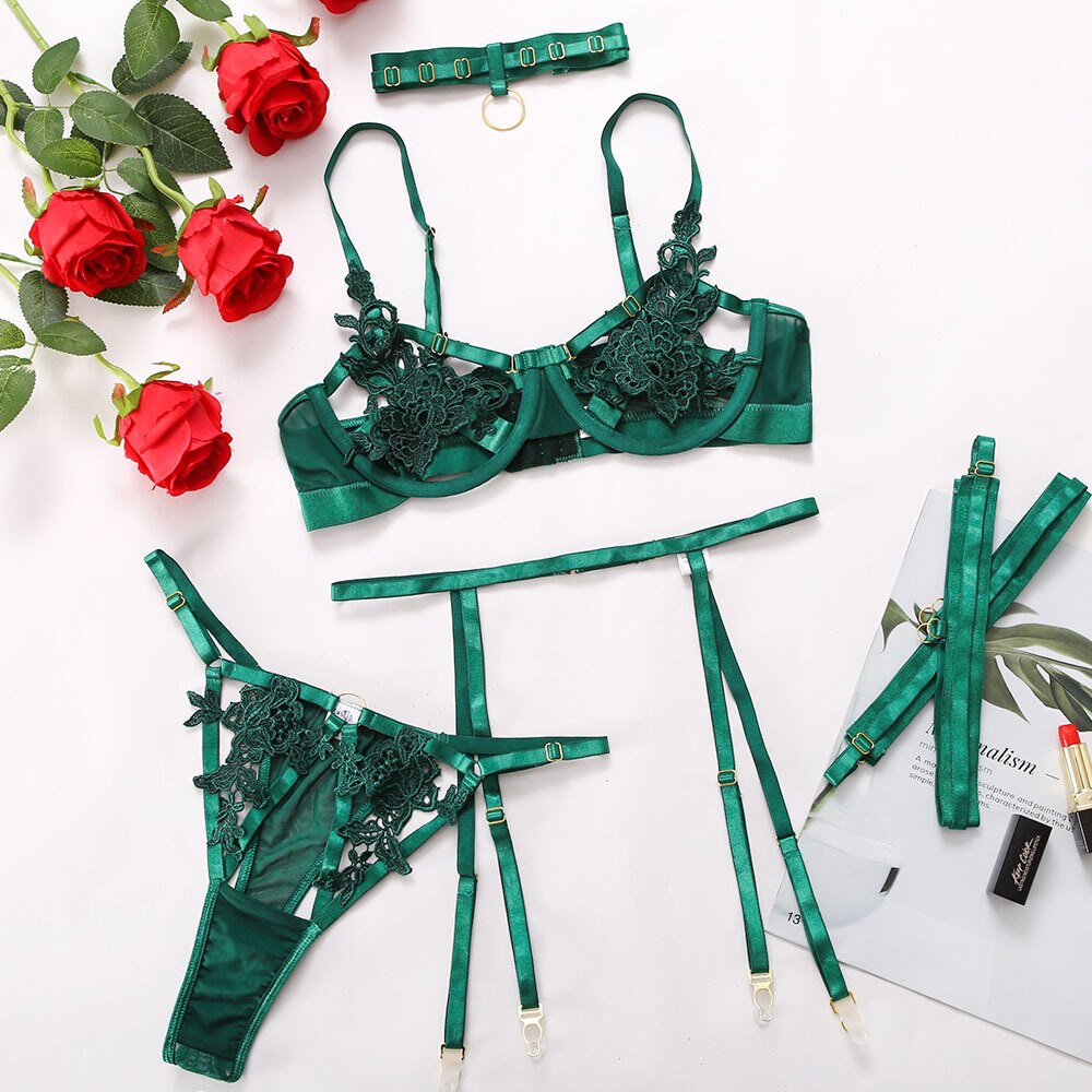 Damenunterwäsche-Set, transparentes Leinen, schick, sexy, Damenunterwäsche-6
