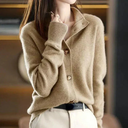 Variant image for Damen-Strickjacke, lang, zeitloses Design, hochwertiges Material-1