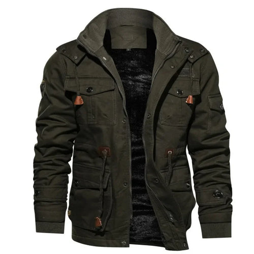 Herren-Winterjacke im Militärstil aus robustem Polyester-1