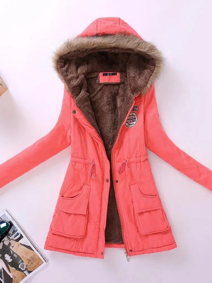 Damenjacke aus Baumwolle und Polyester für Herbst und Winter – Lässige Jacke mit Acetatfüllung und normaler Passform 9