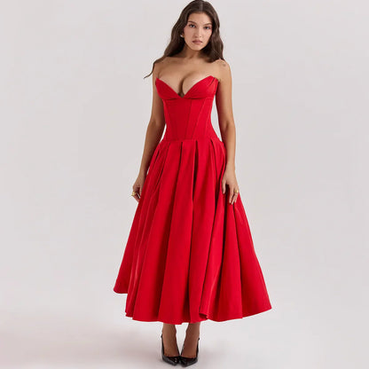 Damen-Midikleid, Empire-Schnitt, weich, Polyester-1