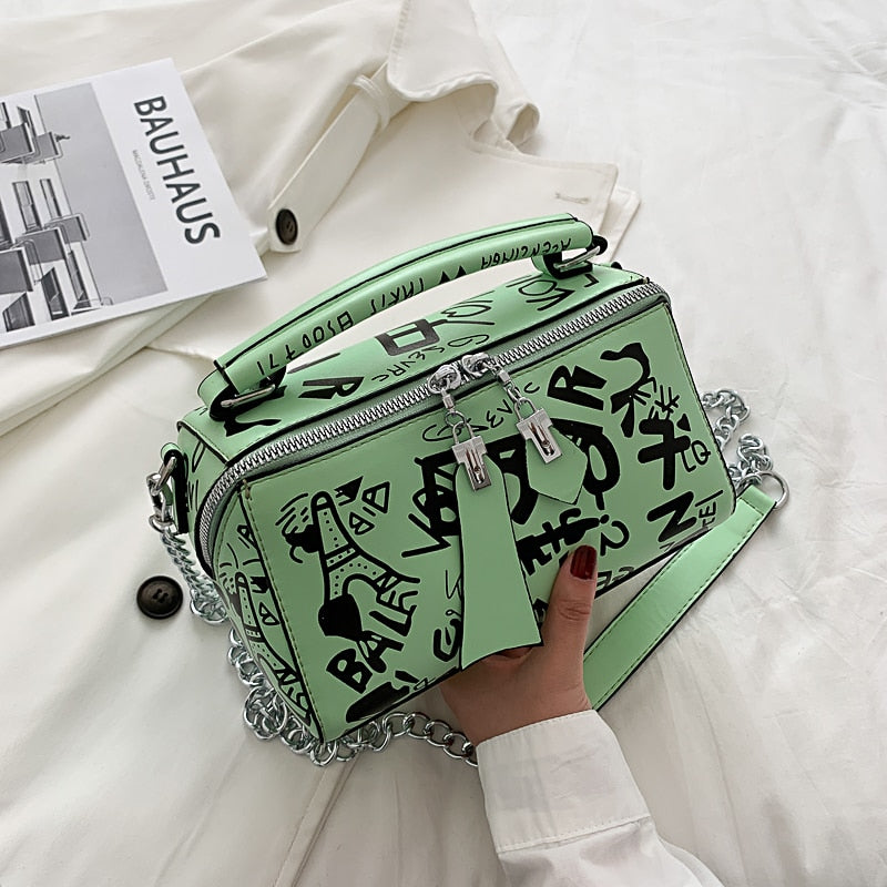 Damen-Handtasche Einzigartiges Design Reißverschluss Langlebiger Stoff-2