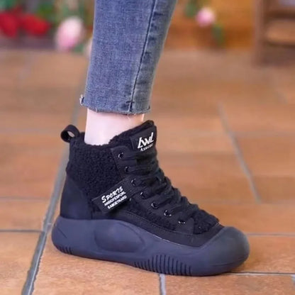 Damen Sneakers Lässiges Fleece Hochwertiges Atmungsmaterial-6