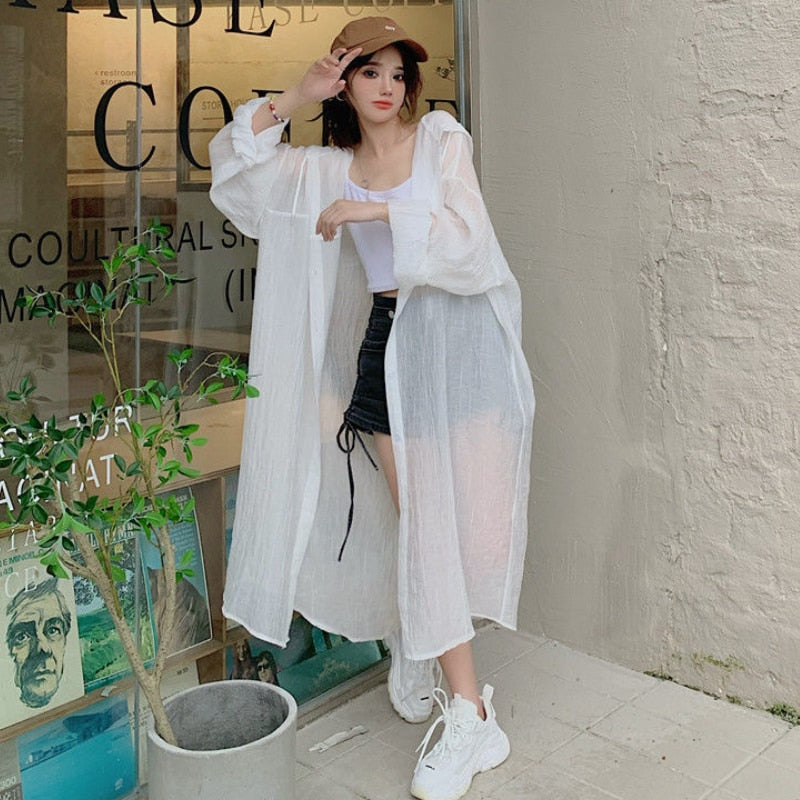 Damen-Langarm-Top, Breiter Schnitt, Polyester und Baumwolle-1