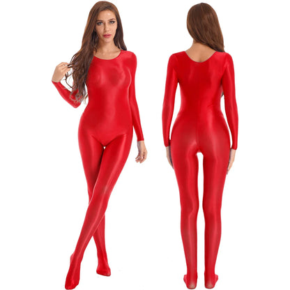 Variant image for Damen-Jumpsuit Monochrom Langarm Lycra Nylon Elasthan-13