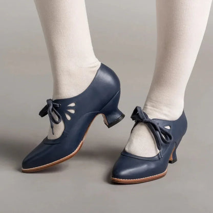 Damen Schuhe Spitze Zehenpartie Mittlerer Absatz PU-Material Elegant Komfort-5