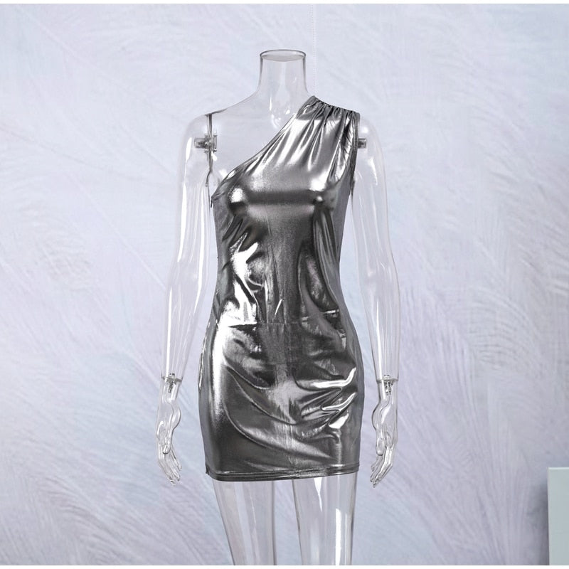Asymmetrisches Mini-Kleid für Damen aus Synthetikfaser – leichter Stretch, schmale Silhouette, perfekt für Abendveranstaltungen 11