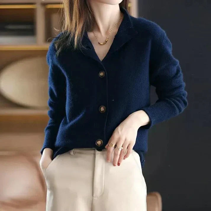 Variant image for Damen-Strickjacke, lang, zeitloses Design, hochwertiges Material-17