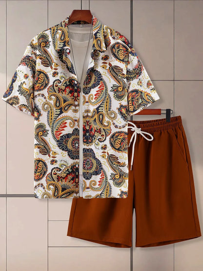 Damen-Set, zweiteilig, Paisley-Muster, Polyester-1
