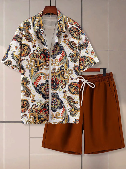 Damen-Set, zweiteilig, Paisley-Muster, Polyester-1
