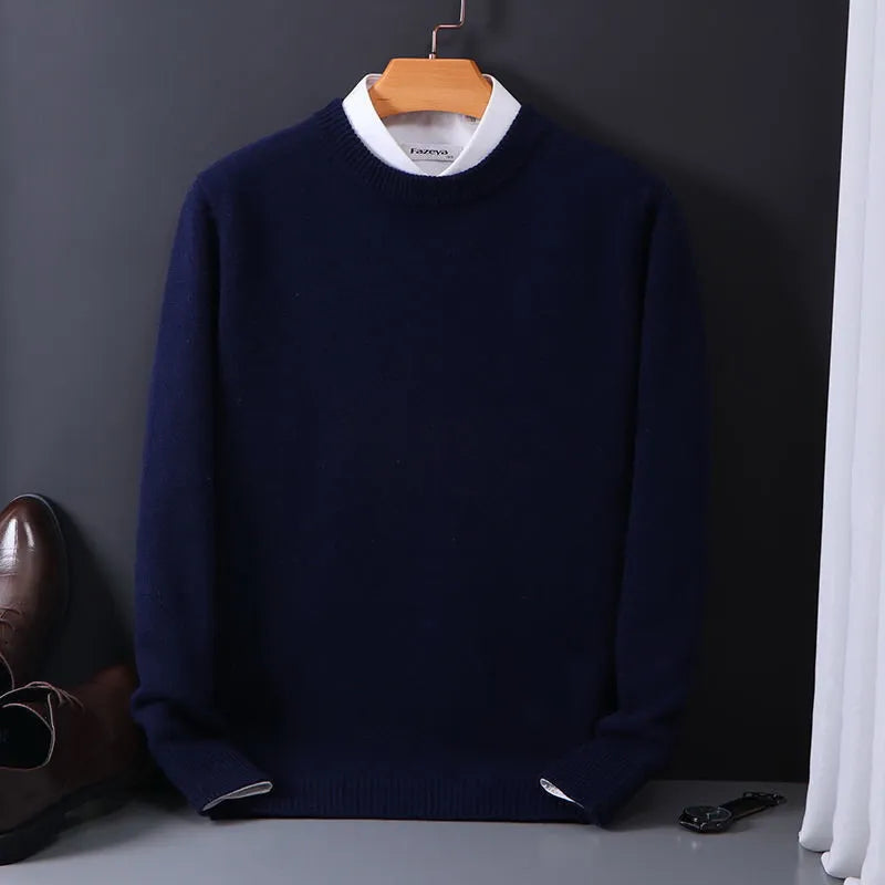 Herren-Strickpullover, klassisches Design, 100% weiches Acryl-5
