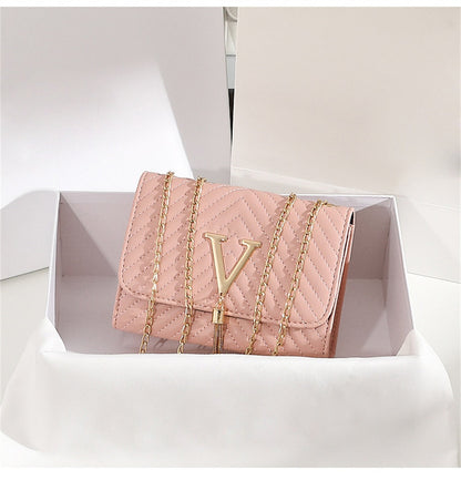 Damen-Umhängetasche, Schultertasche, PVC, mit Kettenband 4