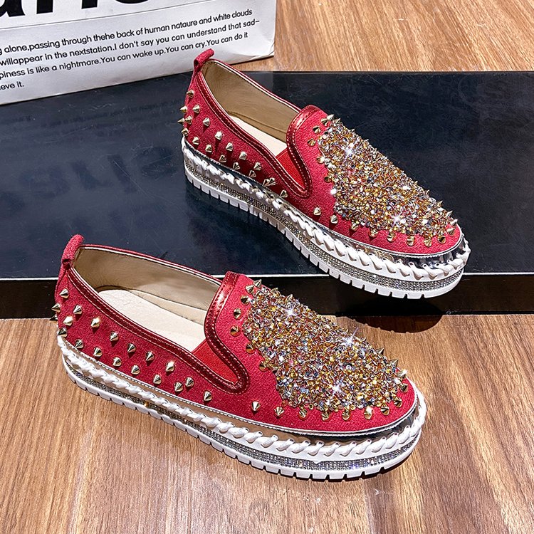 Damen-Pantoffeln, Slip-On, PU, mit Strass-Details-1