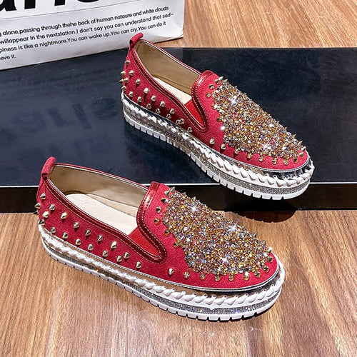 Damen-Pantoffeln, Slip-On, PU, mit Strass-Details-1