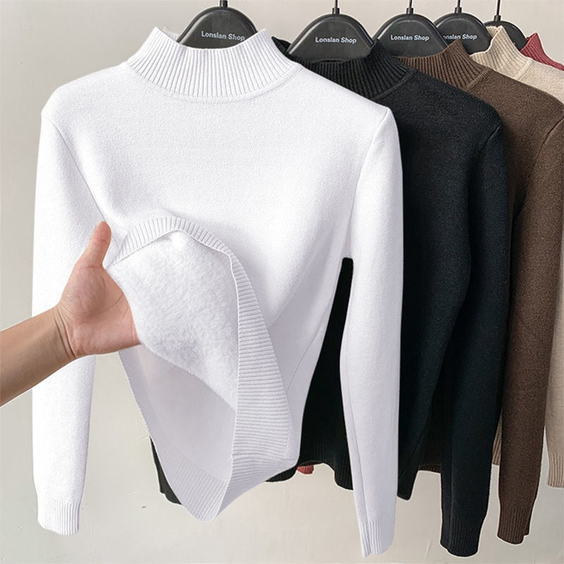 Variant image for Damen-Rollkragenpullover, langärmelige weiche Acrylmischung-7