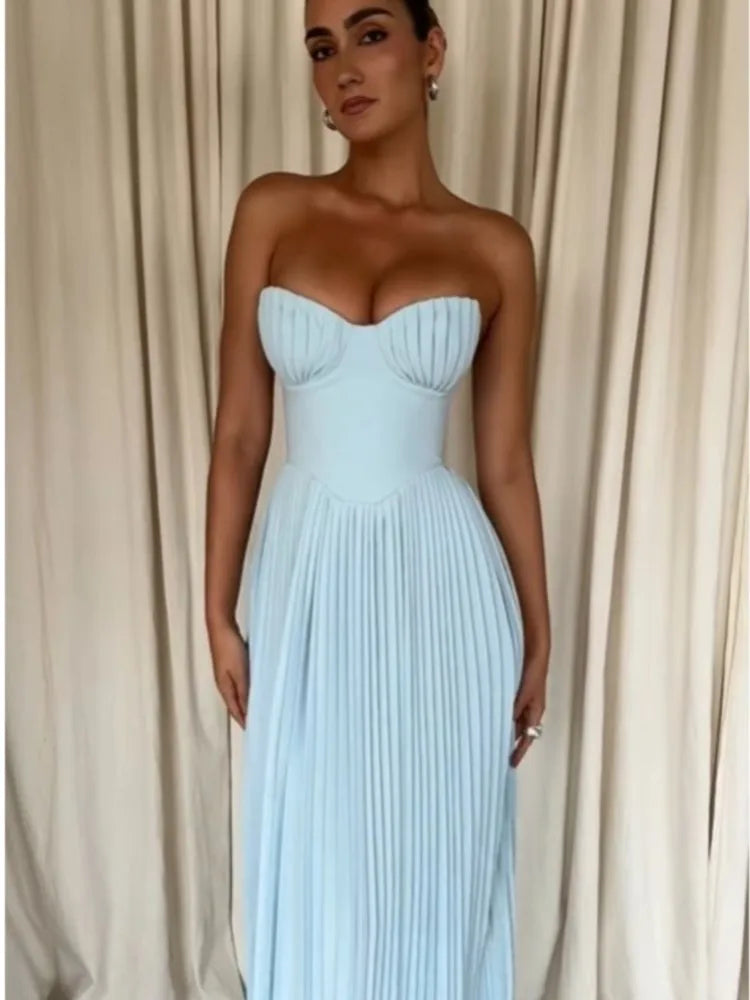 Maxikleid Damen A-Linie Knöchellang Polyester-2