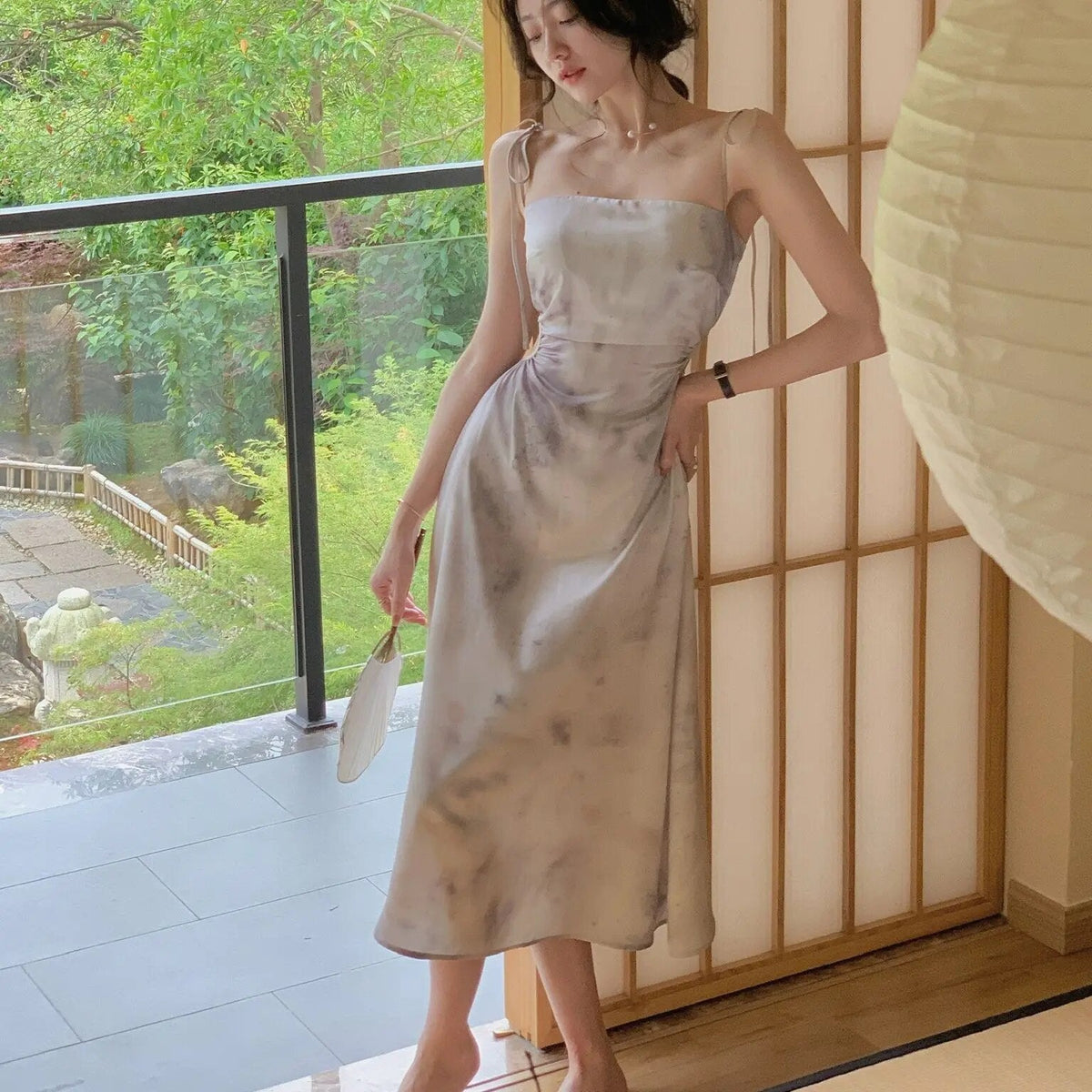 Variant image for Maxikleid Damen Satin Elegant für Party und Hochzeit-9