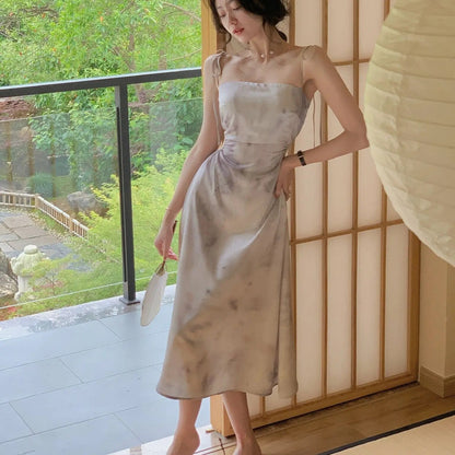 Variant image for Maxikleid Damen Satin Elegant für Party und Hochzeit-9