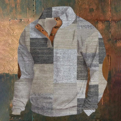 Variant image for Herren-Pullover, Knopfkragen, Jacquard, Muster, hochwertiger Baumwolle, Polyester-34