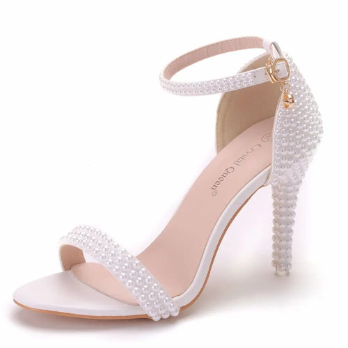 Damen-Sandalen, Peep-Toe, PU, hoher Absatz, komfortables Design-1