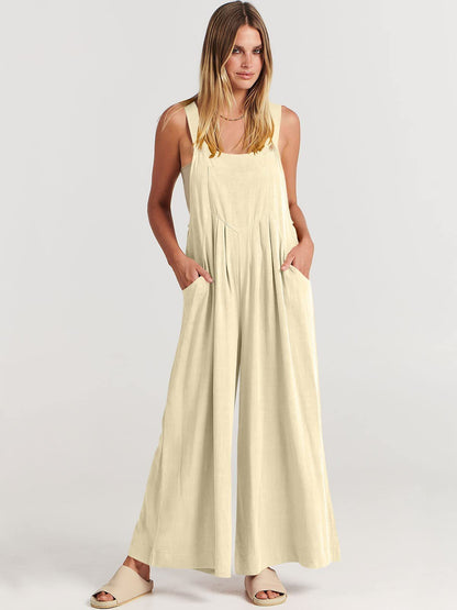 Variant image for Damen-Jumpsuit Ärmellos Weites Bein Polyester-2