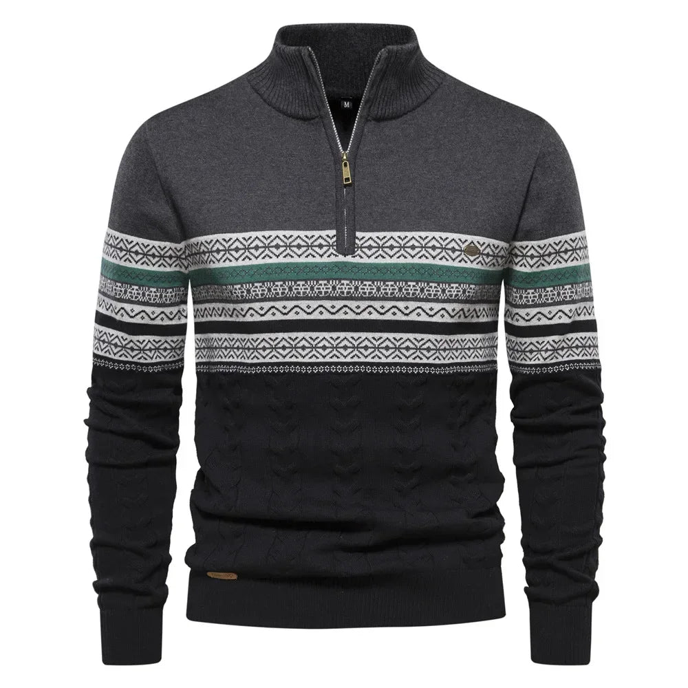 Herren-Pullover, Strick, Halbrollkragen, stretchiges Acryl 2