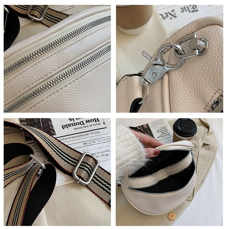 Moderne Damenhandtasche aus Synthetikmaterial – geräumige Umhängetasche für Alltag und Fest, mehrere Farben 4