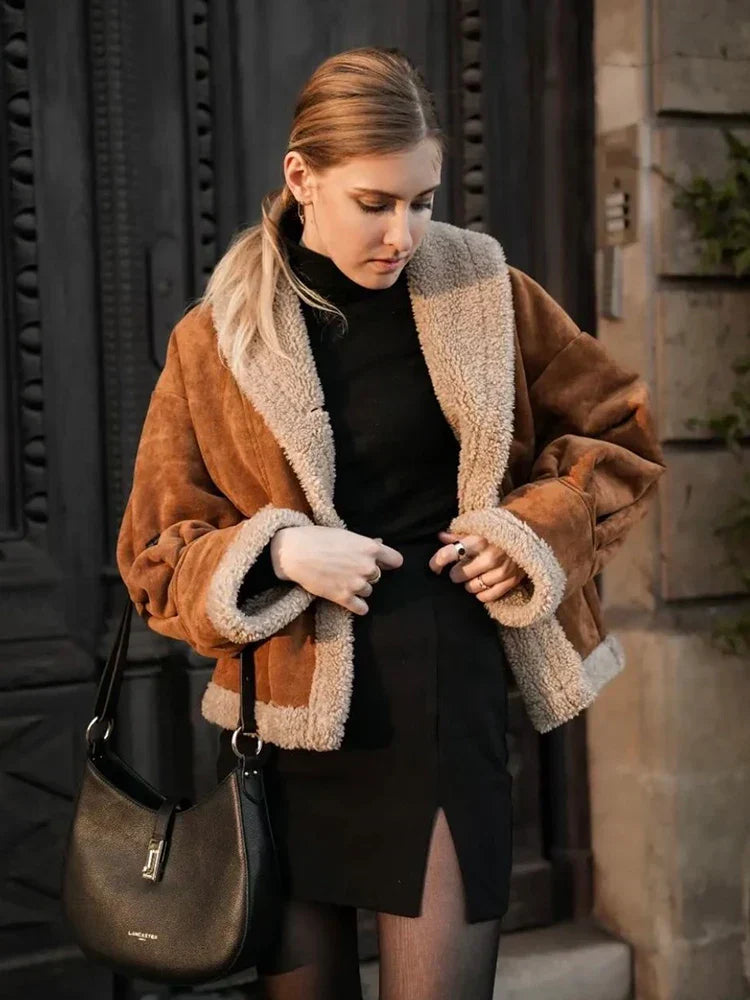 Damen-Lammwolljacke, elegant, moderner Schnitt, 100% reine Lammwolle-3