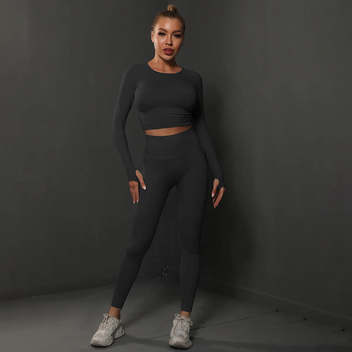 Damen Sportliche Hose Hohe Taille Atmungsaktiver Spandex Nylon-1