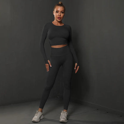 Variant image for Damen Sportliche Hose Hohe Taille Atmungsaktiver Spandex Nylon-1
