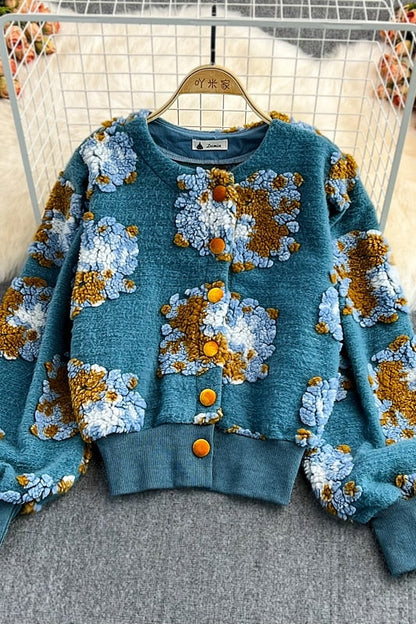 Damenpullover Laternenärmel Patchwork Dacron-5