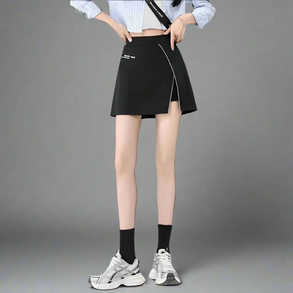 Variant image for Damen-Minirock, modernes Nylon, Elasthan-1