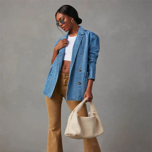 Damen-Jeans Lässiger Schnitt Denim Weich und Langlebig-1