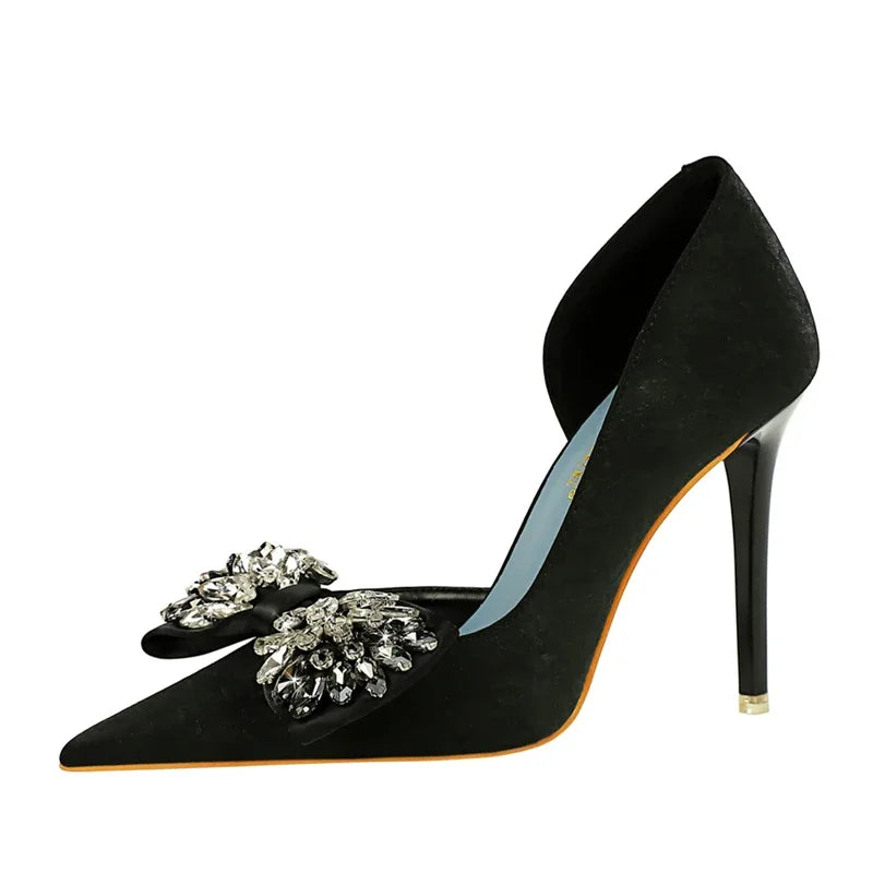 Damen-Pumps, spitzes Design, PU-Material, elegante und bequeme Schuhe-3